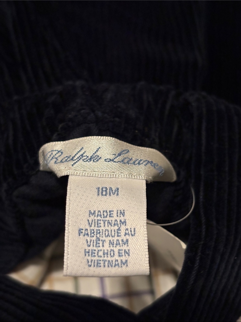 NWT Ralph Lauren Embroidered Corduroy Overall and Cotton Shirt Set 18 mos - Picture 9 of 12